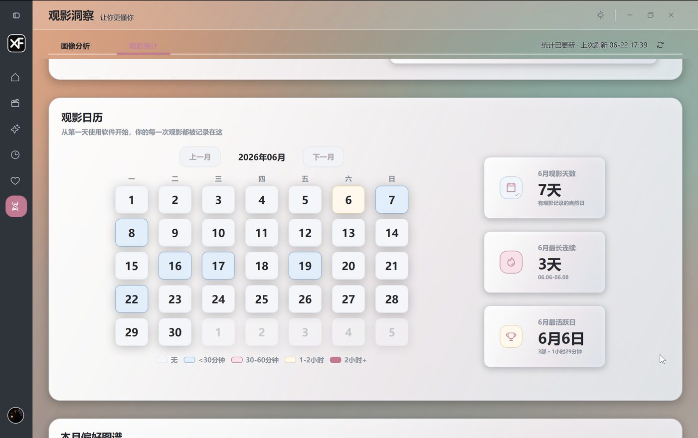 XFVerse 观影日历